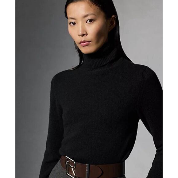 Ralph Lauren Collection Purple Label Cashmere Turtleneck Sweater XXS Knit Black - Picture 3 of 9